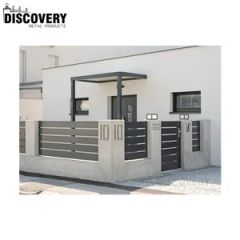 Discovery Outdoor Aluminium Garden Fencing with Horizontal Slats - Image 4