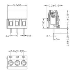 Custom Electrical Terminal Block Suitable for Use on Hard and Soft Interfaces Cable Terminal Block Connector Wiring Terminal Block - Image 3