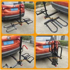 2 Bikes Folding Platform Style Bike Rack Hitch Mounted Bicycle Car Rack Carrier - Image 5