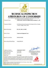 Certificates certificate from Anhui Starsky Amusement Engineering Technology Co., Ltd