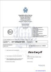 E MARK certificate from Foshan Baitai Auto Accessories Co., Ltd.