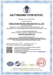 quality managemtn system certificate certificate of Dalian Jialin Machine Manufacture Co., Ltd – certificate photo, supplier certificates section