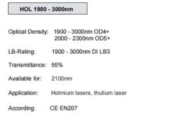 High Quality Laser Glasses Hol 1900 - 3000nm Brand SL Packing Box Origin China Trademark no Model NO. hol Style Fashion Sample Support - Image 5
