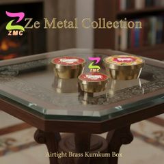 Brass Sindoor Dibbi, For Home Occasion Daily Use Features Air Tight Material Solid Brass Usage/Application Home Design Beautiful - Image 5