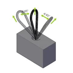 Stainless Steel Wire Rope Threaded Lifting Loop for Precast Construction Elements - Image 3
