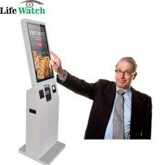 24 Inch Free Standing Touch Order Screen Self Service Vertical Payment Windows Android LCD Kiosk - Image 1