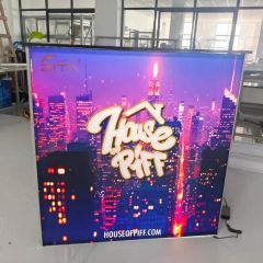 Custom Trade Show Counter Portable Backlit Exhibition Counter Promotion Reception Table - Image 3