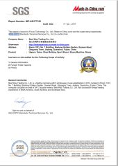 SGS-CSTC SUPPLIER ASSESSMENT REPORT certificate of Quanzhou Bestway Import and Export Co., Ltd. – certificate photo, supplier certificates section