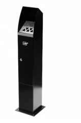 New Design Outdoor Ashtray Bin Vertical Iron Smoke Receptacle with Indoor Storage Stainless Steel Floor-Standing Cigarette Bin - Shanghai Tbm Industry Co., Ltd.