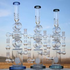 Tall Staight Tube Glass Water Pipe with Ice Catcher Color Black Shape Round Trademark no Origin China Usage Smoking Style Creative - Hebei Youxin Glass Products Co., Ltd.