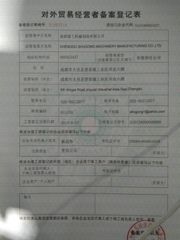 License Photo certificate from Chengdu Shugong Machinery Manufacturing Co., Ltd.
