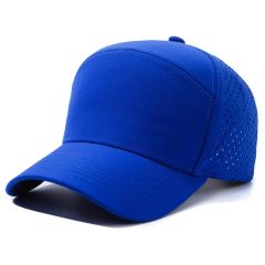 High Quality Breathable Quick Drying 6 Panel Laser Perforated Baseball Caps Sun Protection Hat Structured Mesh Trucker Hats - Image 4