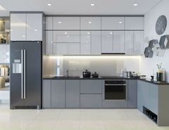 Modular Kitchen Service Kitchen Type All Shutter Finish All Kitchen Layout All Cabinet Core Material All Hardware Brands Kessebohmer, Hettich, Ebco, Blum, Hafele, Grass, - Image 6