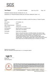 ROHS Test Report certificate from Shenzhen Jiuhong Century Seal Technology Co., Ltd.