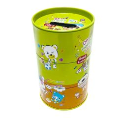 Factory Custom Tinplate Piggy Bank Jelly Candy Packaging Cylindrical Shape Metal Money Box Blank Tin Can Coin Bank for Child - Image 2