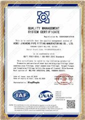 ISO 13688 certificate of Hebei Jinsheng Pipe Fitting Manufacturing Co.,Ltd – certificate photo, supplier certificates section