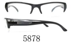 Half Frame Reading Eyeglasses Novel Design Model NO. 5878 Style Commercial Frames Color All HS Code 90031100 Frame Color Black - Xiamen Langxue Spectacles Co., Ltd.