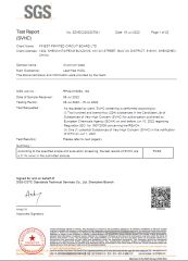 Aluminum  Lead-free REACH test report certificate from Finest Printed Circuit Board Ltd.