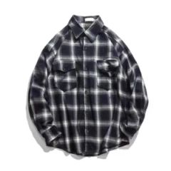 OEM ODM Mens Flannel Shirt Custom Print Embroidery Logo 100 Cotton Long Sleeve Flannel Shirt - Yancheng Yunqian Apparel Co.,Ltd