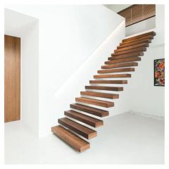 Customized Marble Step Curved Stairs Glass Railing Spiral Stairs - Image 1