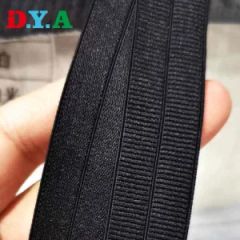 Factory Wholesale 40 mm Plain Satin Nylon Fold Over Elastic Tape Ribbon Foldover Elastic for Bride Garment - Suzhou D. Y. Apparels Accessory Co., Ltd.