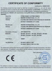 CE product certificate from Shenzhen Reaper Electronics Co., Ltd.