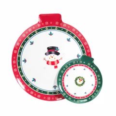 OEM Melamine Candy Food Shallow Plate Christmas Santa Kitchenware - Image 6