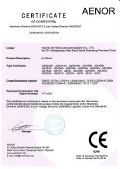 CE certificate certificate from Yantai Petroleum Machinery Co., Ltd.