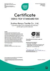 OEKO certificate of Nantong Sketch Textile Co., Ltd. – certificate photo, supplier certificates section