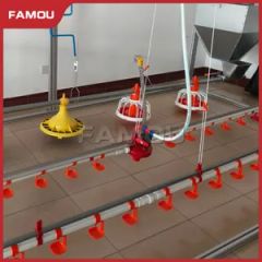 Poultry Equipment Meat Chicken Broiler Floor Rearing System with Feeder Pan - Image 1