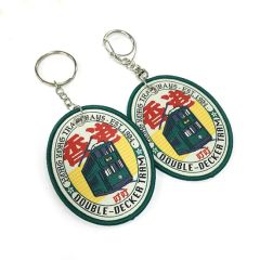 Custom Anime Fabric Woven Embroidery Patches Keychain Jet Tag Keychain - Image 3