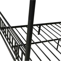 Double Decker Dormitory Loft Bunk Bed Frame Metal Beds Full Over Full - Image 4