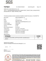 FDA Certificate certificate from Hebei Anyu Glass Products Co., Limited