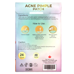 CanVita Pimple Patches - 72 Dots of Effective Solution for acne and pimples , tea tree oil and salicylic acid - Image 2