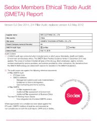 Sedex certificate from Xiamen Crownway Apparel Co., Ltd.