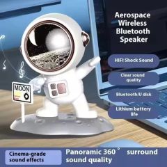 Portable Astronaut USB Wireless Bluetooth Speaker Type USB Power 6-10W Voltage 220V Trademark OEM Voltage Type DC HS Code - Image 1