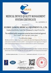 ISO13485 certificate from Suzhou Jasking Medical Equipment Co., Ltd.
