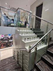 SS Glass Railings Design Pipe Material SS Thickness 8 mm Position Stairs Usage/Application Home Glass Type Toughened - Core Interior & Decor
