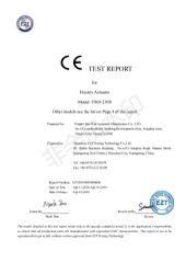 certification of conformity certificate from Ningbo Star Win Actuators Manufacture Co., Ltd.