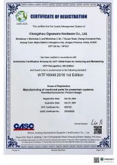 IATF 16949 certificate from Changzhou Ogasawara Hardware Co., Ltd.