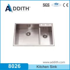 Stainless Steel 304 Double Bowl Two Basin Handmade Sink for Kitchen - Shanghai Addith Hardware Co., Ltd.
