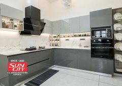 Modular Kitchen Material Wooden Warranty 5 Years Appearance Modern Hardware Brand Hettich Delivery Period 45 days Finish 2mm Acrylic - Image 2