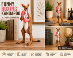 Funny Boxing Kangaroo Decorative Statue – 3D Printed PETG Home & Outdoor Decor – 18 cm - Image 2