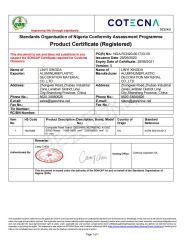 SONCAP certificate from Guangzhou Geeshine Building Materials Co., Ltd.