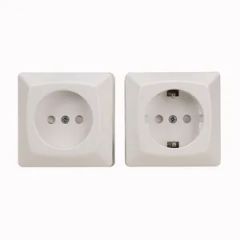 Flush Wall Socket 16A White Single Hole Floor IP20 Ordinary 92*92*49.5mm MOQ100 1Y - Etman Electric(Changzhou) Co., Ltd