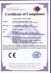 CE Certification certificate from Mingshang Technology Co., Ltd.
