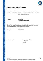 NRS097 certificate from Wuhan Fiberhome Fuhua Electric Co., Ltd.