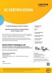 EC CERTIFICATION certificate from Falman Medical Beauty Co., Ltd.