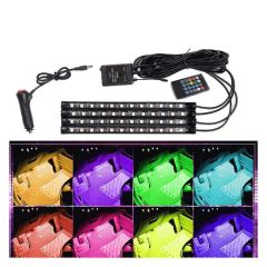 LED Car Light RGB Atmosphere Lamp 20-Keys Music Control Car Decorative Light Strip for Interior Vehicle Ambient Lighting Auto Parts LED Work Light - Image 5