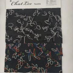 Tc Denim with Emb Min 1000m Width 51'' Technics Woven Drawn Embroidery Trademark Chatlee Model NO. CH-10636 HS Code 5810910000 - Image 5